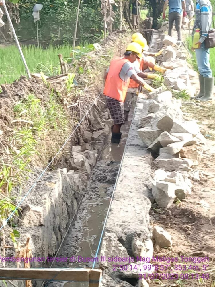 Pembangunan Jaringan Irigasi Tersier Dusun Tiga Sidoarjo Nagori Maligas Tongah Kabupaten Simalungun