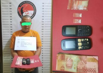 Satres Narkoba Polres Labuhanbatu meringkus pelaku S alias SO alias Yonk alias Ono (43).
