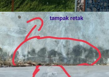 Kondisi pengerjaan proyek Sumber Daya Air (SDA) Balai Besar Wilayah Sungai Sumatera II SNVT Pelaksanakan rehabilitasi jaringan irigasi D.I Kerasaan 5000 Ha pertanian Kabupaten Simalungun.
