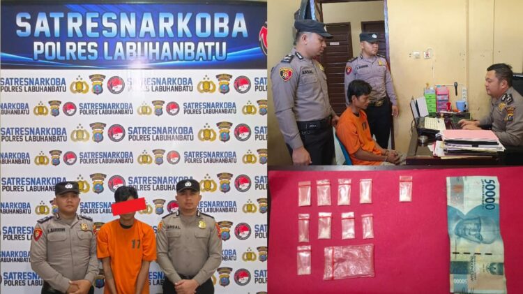 Sat Narkoba Polres Labuhanbatu berhasil menangkap seorang pengedar narkoba jenis sabu di Gang Amaliyah, Jalan Padang Bulan, Kelurahan Padang Bulan Kecamatan Rantau Utara, Labuhanbatu, Sabtu (12/08/2023) dini hari, sekira pukul 01.30 Wib.
