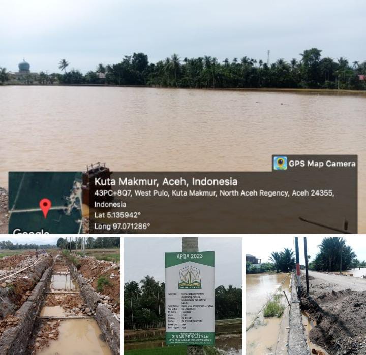 Proyek pembangunan Jalan utama Kecamatan Kuta Makmur-nisam, kabupaten Aceh Utara, tepatnya mulai dari Simpang Leupe hingga ke Kecamatan Nisam