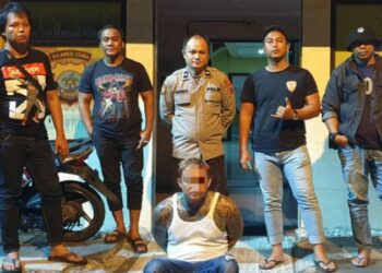 Tim Delta Resmob on The Road telah mengamankan pelaku pencurian kendaraan bermotor dan barang elektronik Di Keluarahan Wenang Utara Kecamatan Wenang Kota Manado