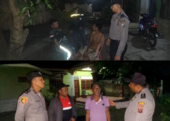 IPDA Sarwedi Manurung bersama anggota berpatroli di daerah yang rawan peredaran narkoba, Jumat (25/08/2023).