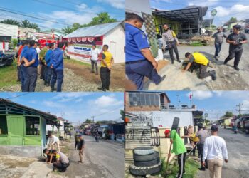 Gotong royong bersama masyarakat di daerah Kampung Bebas dari Narkoba (KBN) Kel. Padang Bulan Kec. Rantau Utara Kab. Labuhanbatu, dilakukan pada hari Jumat 25 Agustus 2023 yang dipimpin oleh Bapak Arief selaku Lurah sekaligus Kaposko KBN Padang Bulan, turut hadir Napsir Rambe, ST Camat Rantau Utara