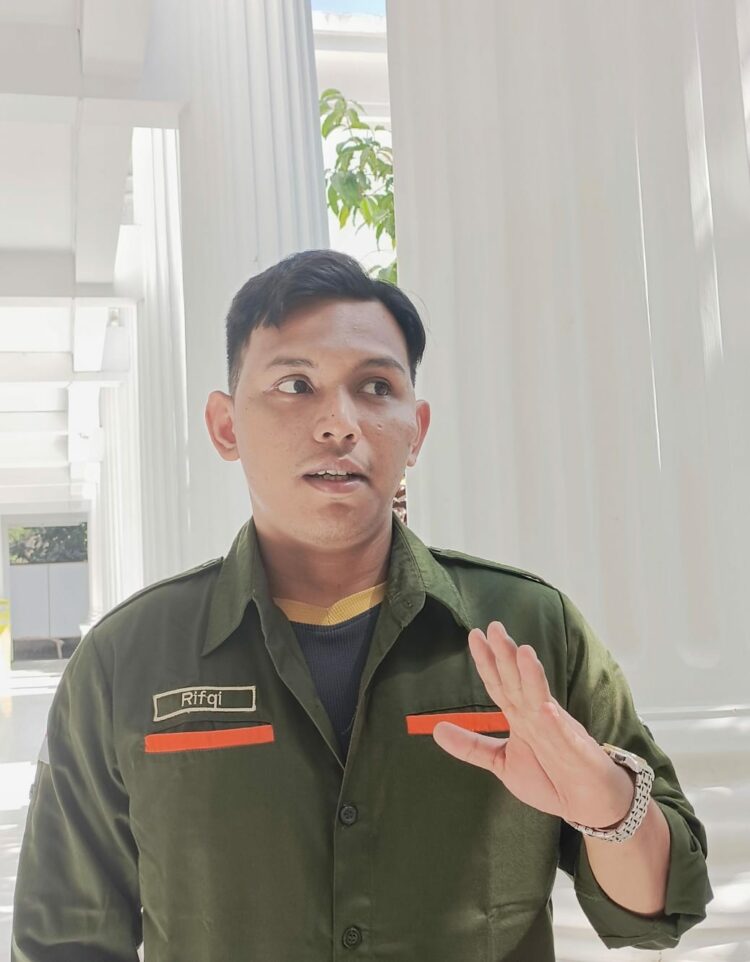 Ketua Perhimpunan Mahasiswa Hukum Indonesia Cabang Aceh, Muhammad Rifqi Maulana