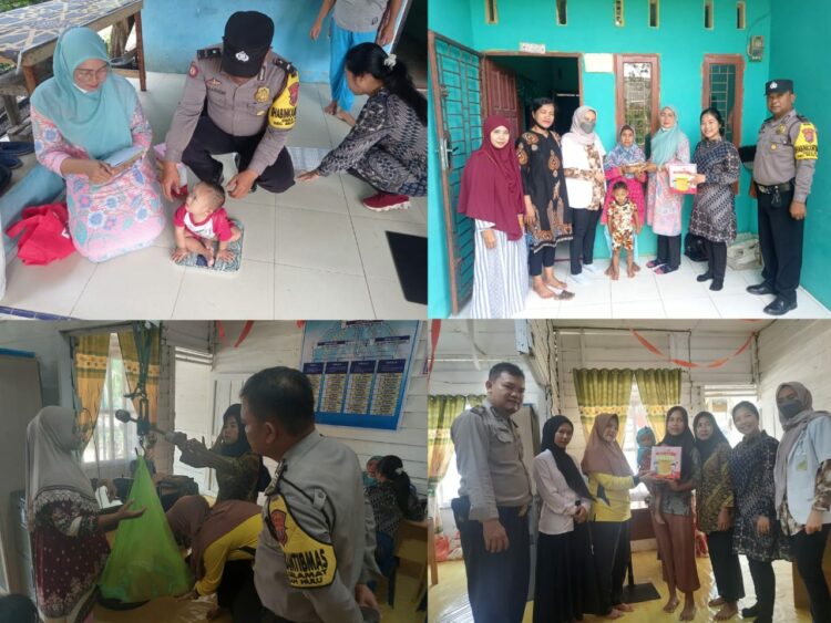 Polsek Bilah Hulu bersama TIM lakukan percepatan pencegahan dan antisipasi Stunting, Sabtu (02/09/2023).