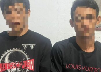 Personel Polsek Pineleng Polresta Manado mengamankan dua orang laki-laki tersangka pelaku Penyalahgunaan narkotika jenis sabu, Sabtu (2/9/2023).
