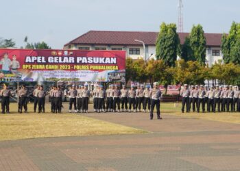 Polres PurbaIingga melaksanakan Apel Gelar Pasukan Operasi Zebra Candi 2023 di Alun-alun Purbalingga, Senin (4/9/20239 pagi. Apel diikuti oleh personel gabungan dari TNI, Polri, Satpol-PP dan Dinas Perhubungan