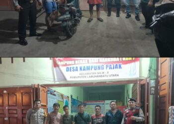 Kegiatan patroli blue light Polsek NA IX-X di sekitar lokasi Kampung Bebas dari Narkoba, Senin (04/09/2023)