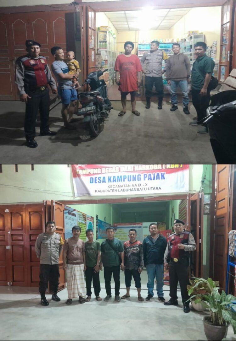 Kegiatan patroli blue light Polsek NA IX-X di sekitar lokasi Kampung Bebas dari Narkoba, Senin (04/09/2023)