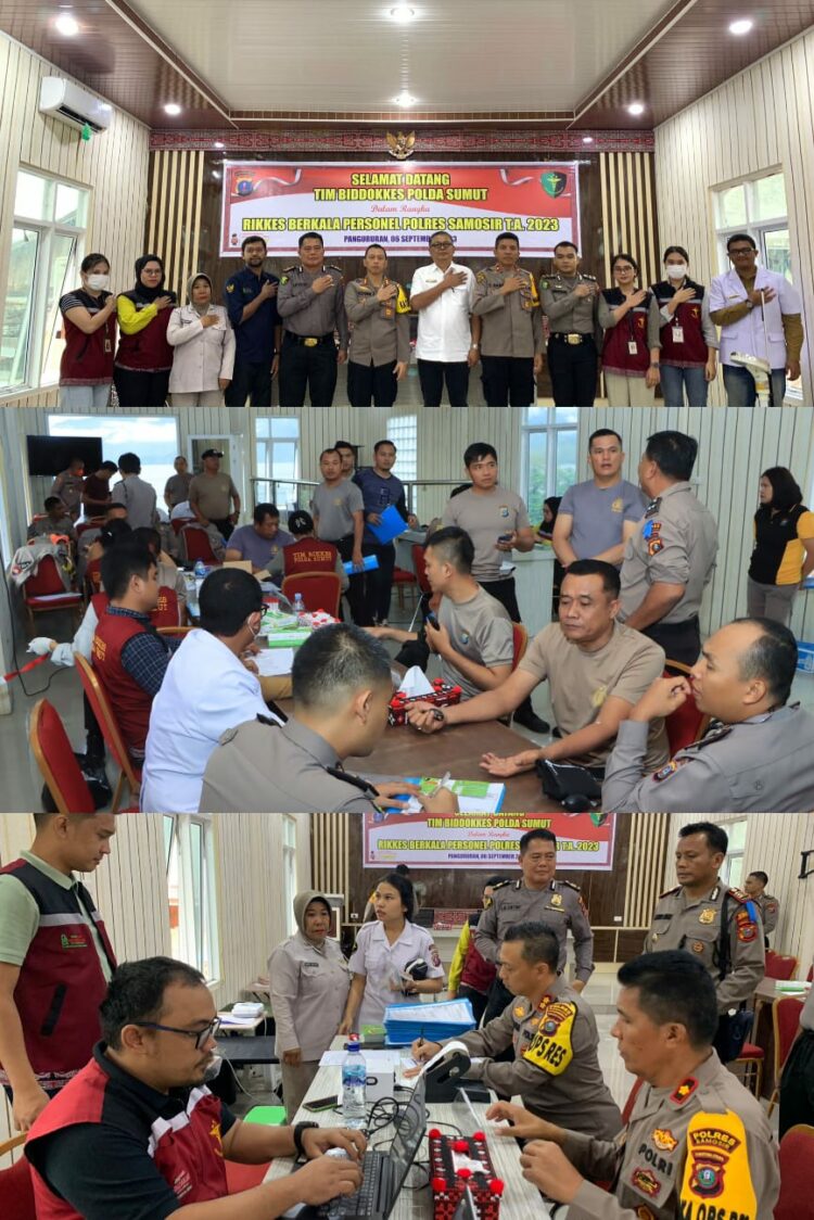 Polres Samosir telah dilaksanakan kegiatan pemeriksaan kesehatan (Rikkes) berkala 2023 di Aula Pusuk Buhit Mako Polres Samosir. Selasa (5/9/2023).