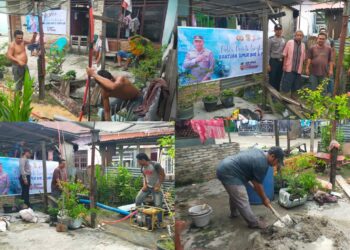 Polres Labuhanbatu melaksanakan bakti sosial membuat sumur bor dalam rangka menyediakan air bersih bagi masyarakat di dusun cinta makmur desa Pondok Batu kecamatan Bilah Hulu, Kabupaten Labuhanbatu, (09/09/2023).