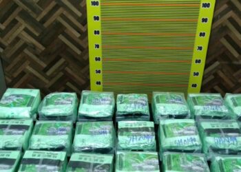 BARANG BUKTI: Sebanyak 23 Kg barang bukti narkoba jenis sabu diamankan pada pengungkapan jaringan narkoba internasional, Selasa (5/9/2023) lalu. (Foto Dok/ Polda Sumut)