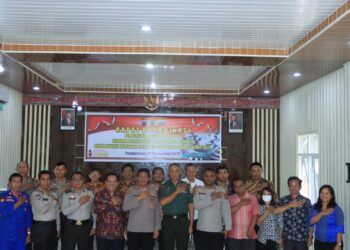 Rapat Kordinasi Lintas Sektoral di Aula Pusuk Buhit Mako Polres Samosir dalam rangka kesiapan pelaksanaan Event Aqua Bike Word Championship 2023 di Perairan Danau Toba untuk wilayah Kabupaten Samosir.