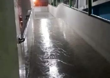 Kondisi beberapa bagian Rumah Sakit Umum Derah Cut Nyak Dhien (RSUD CND) Meulaboh Aceh Barat yang mengalami kebocoran