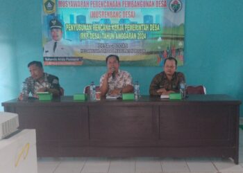 Musyawarah Rencana Pembangunan Desa (Musrenbang Desa) serta Rencana Penyusunan Kerja  Desa (RPK Desa) Tahun 2024 Desa Cibodas Kecamatan Jonggol Kabupaten Bogor (foto:RH/MitraPolri.Com)