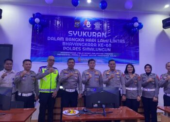 Polres Simalungun merayakan Hari Lalu Lintas Bhayangkara ke-68 dan meluncurkan Gedung Traffic Management Center (TMC). Senin (25/09/2023) di halaman Kantor TMC Polres Simalungun, Nagori Purba Sari, Kec. Tapian Dolok, Kabupaten Simalungun.