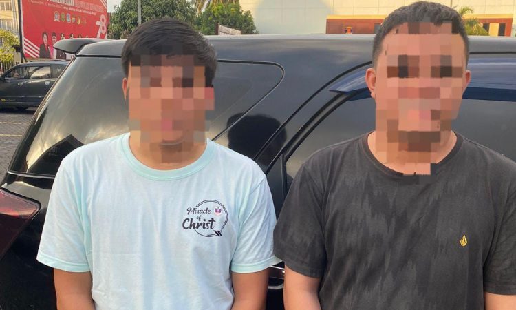 Tim Charlie Resmob On The Road berhasil menangkap dua pelaku penganiayaan di Desa Kembes, Kecamatan Tombulu