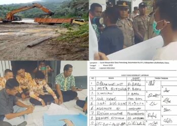 Unjuk rasa yang dilakukan para Mahasiswa dari Gerakan Masyarakat Sosial Peduli Lingkungan Labuhanbatu Raya (GM-SOPAN) dan sejumlah warga di kantor Kepala Desa Pematang, Kecamatan NA IX-X, Kabupaten Labuhanbatu Utara