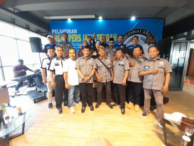 Pengukuhan Insan Pers Jawa Tengah (IPJT) yang diadakan di Grend Hotel Braling Sabtu 14/10/23.