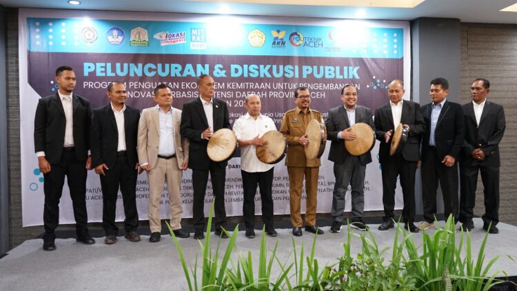Program Penguatan Ekosistem Kemitraan untuk Pengembangan Inovasi Berbasis Potensi Daerah Provinsi Aceh Tahun 2023, diluncurkan di Banda Aceh, pada Senin, (16/10/2023).