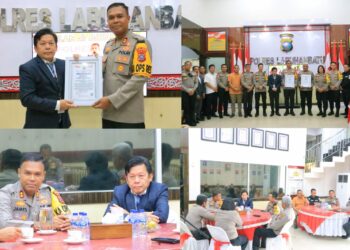 Penghargaan tersebut diserahkan langsung oleh Dir Eksekusi Lemkapi, Sdra. Edi Syahputra Hasibuan, S.H.M kepada Kapolres Labuhanbatu AKBP James H. Hutajulu, SIK., SH., MH., MIK.