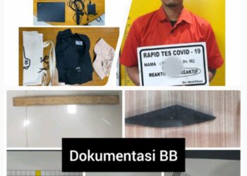 Unit I Sat Reskrim Polres Dumai berhasil membekuk pelaku tindak pidana pencurian dengan pemberatan di PT Pembangunan Dumai berinisial AF (30) beserta barang buktinya (foto : Dok/Polres Dumai)