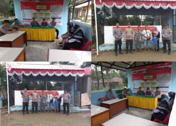 Kegiatan Personel Polsek Merbau Polres Labuhanbatu melaksanakan sosialisasi bahaya narkoba pada program kampung bebas dari narkoba, Senin (23/10/2023).