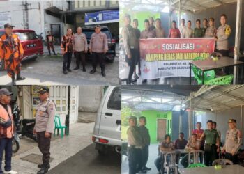 Kegiatan Personel Polsek NA IX-X Polres Labuhanbatu melaksanakan sosialisasi bahaya narkoba, Rabu (25/10/2023).