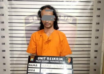 Teks Foto: Pelaku pembacokan dengan samurai, FHHS ditangkap Polsek Patumbak, Sabtu (28/10/2023). (Foto Dok/ Polsek Patumbak)