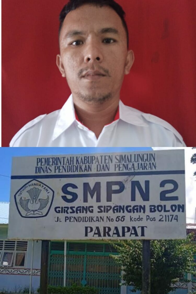 Rikardo Nainggolan, sekretaris dewan pimpinan daerah (DPD) JPKP (Jaringan Pendamping Kebijakan Pembangunan) dan SMP Negeri 2 Girsang Sipangan Bolon (Girsip), kabupaten Simalungun