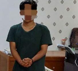 Identitas pelaku, berinisial HFB, berusia 29 tahun, berjenis kelamin laki-laki, dan bekerja sebagai karyawan swasta. Alamat pelaku tercatat di Kelurahan Karame, Lingkungan VI, Kecamatan Singkil. (Foto : Dok/Polresta Manado)