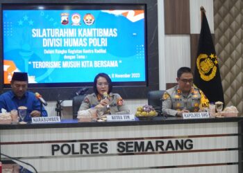 Rabu, 8 November 2023 Div Humas Polri melaksanakan Silaturahmi Kamtibmas di Polres Semarang. Dipimpin oleh Kabag Penum Kombes Pol. DR. Nurul Azizah SIK, M.Si., turut hadir dalam rombongan mantan Narapidana teroris Ustadz Nassir Abbas dan Ustadz Puji.