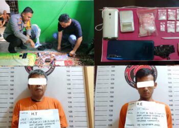 Kapolres Labuhanbatu AKBP James H Hutajulu, SIK., SH., MH., MIK bersama Kabag Ops KOMPOL Rapi Pinakri, SIK, Kabag Ren KOMPOL H. E. Sidauruk, SH., MH, Plt Kasat Lantas IPTU Sumardi, KBO Narkoba IPTU E. Sitorus turun langsung ke lokasi penggerebekan dengan didampingi Lurah Padang Bulan dan Kepala Lingkungan.