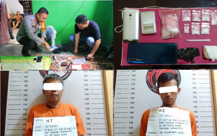 Kapolres Labuhanbatu AKBP James H Hutajulu, SIK., SH., MH., MIK bersama Kabag Ops KOMPOL Rapi Pinakri, SIK, Kabag Ren KOMPOL H. E. Sidauruk, SH., MH, Plt Kasat Lantas IPTU Sumardi, KBO Narkoba IPTU E. Sitorus turun langsung ke lokasi penggerebekan dengan didampingi Lurah Padang Bulan dan Kepala Lingkungan.