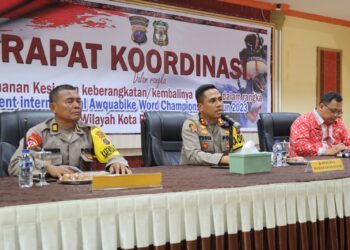 AKBP Yogen Heroes Baruno SH S.I.K pimpin rapat koordinasi bersama dinas Pemko Pematang Siantar.