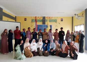 Puluhan mahasiswa STAI JAMITAR ikut masa penerimaan anggota Baru (MAPABA) komisariat persiapan Pergerakan mahasiswa Islam Indonesia (PMII) STAI jamitar Lhoksukon. Sabtu (11/11/2023)