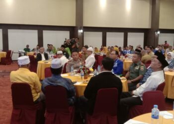 GELAR PERTEMUAN: Polrestabes Medan menggelar pertemuan dengan para tokoh agama dan ulama di Hotel Antares Jalan Sisingamangaraja Medan, Senin (13/11/2023).(Foto Dok/Polrestabes)