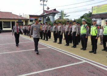 Pengecekan Personil Polres Dairi, Sarana dan Prasarana dalam rangka Kesiapan Pengamanan Even Internasional Aquabike Jetski Word Championship Tahun 2023 di Wilayah Hukum Polres Dairi. Rabu 15-11-2023