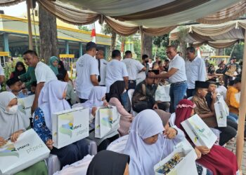 PT. Perkebunan Nusantara II (PTPN-2) menggelar bakti sosial di Halaman Masjid Ubudiyah Aulawiyah Kecamatan Tanjung Morawa, Kamis (16/11/2023).