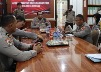 Wakil Kepala Kepolisian Resort Kota (Wakapolresta) Manado, AKBP Faisol Wahyudi menerima dengan hangat kunjungan dari Tim Inspektorat Pembinaan (Itwasda) Polda Sulawesi Utara