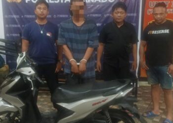 Tim Delta ROTR berhasil mengamankan pelaku pencurian roda dua, DN (27 tahun), beserta barang bukti di Polres Pohuwato, Polda Gorontalo