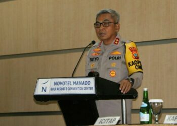 Kapolda Sulawesi Utara Irjen Pol Setyo Budiyanto membuka pelatihan teknik interview dan interogasi bagi Penyidik Unit Perlindungan Perempuan dan Anak (UPPA) yang dilaksanakan Icitap, di Hotel Novotel, Manado, Senin (4/12/2023).