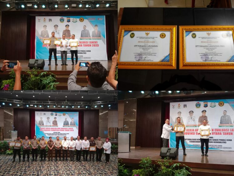 Polres Labuhanbatu yang hadiri oleh Wakapolres Labuhanbatu KOMPOL RICKY PRIPURNA ATMAJA, S.I.K selaku Ketua Unit Pemberantasan Pungutan liar (UPP) Labuhanbatu dan Labuhanbatu Utara menerima langsung Penghargaan dari Plt Irwasda Polda Sumut Kombes Wahyu Kuncoro selaku Ketua UPP Prov Sumut tersebut sebagai Pokja Penindakan Terbaik