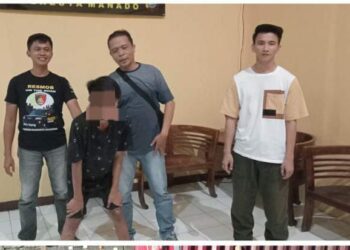 Tim Alpha ROTR dari Polresta Manado telah berhasil mengamankan terduga pelaku pencurian di Kelurahan Bumi Beringin, Lk. V, Kecamatan Wenang, Kota Manado. Penangkapan ini berawal dari laporan warga yang diterima oleh tim pada pukul 15.00 WITA di hari yang sama pada hari Rabu, 07 Desember 2023, sekitar pukul 16.00 WITA.