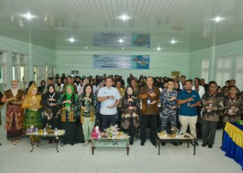 Pj Wali Kota Sabang Reza Fahlevi yang ikut hadir dalam Pembukaan survei akreditasi RSUD Kota Sabang, di Aula rumah sakit setempat, Kamis (14/12/23).