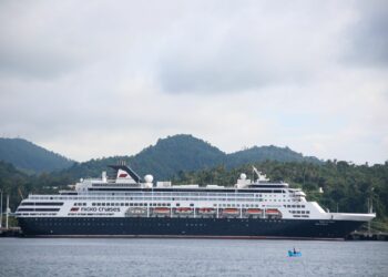 Kapal Pesiar MS. Vasco Da Gama di Pelabuhan CT-3 BPKS, pada Jum'at (15/12/23).