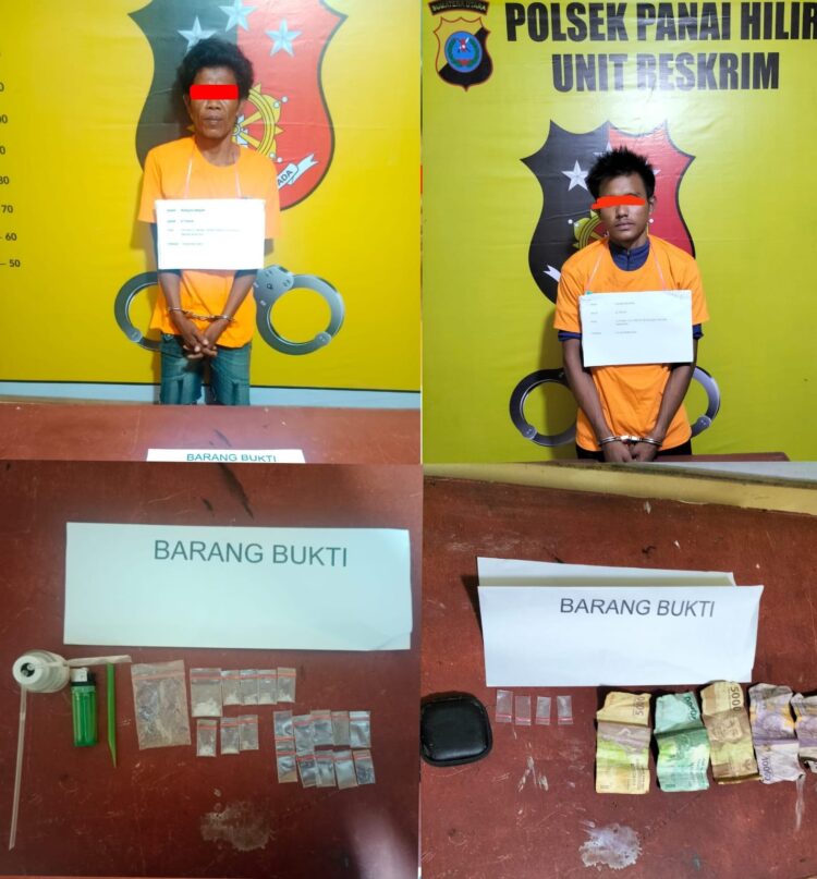 Dua pelakui yakni, TN alias Tahan (22) warga Desa Sei Sanggul ditangkap Pada Kamis 7 Desember 2023 sekira pukul 22.00 wib di Ling V Kel Sei Berombang, sedangkan RS alias Ramalan (37) warga Dusun I ditangkap Pada Jumat 1 Desember 2023 sekira pukul 02.00 wib Gg Muhajirin Desa Sei Sakat Kec. Panai Hilir. Kec. Panai Hilir Kab. Labuhanbubatu.