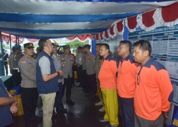 Pj Wali Kota Sabang Reza Fahlevi, bersama Kapolres Sabang AKBP Erwan, sejumlah Forkopimda dan Kepala OPD terkait melakukan pengecekan langsung ke tiga pos Nataru Kota Sabang, yakni Pelabuhan Balohan, Iboih dan Kilometer Nol.
