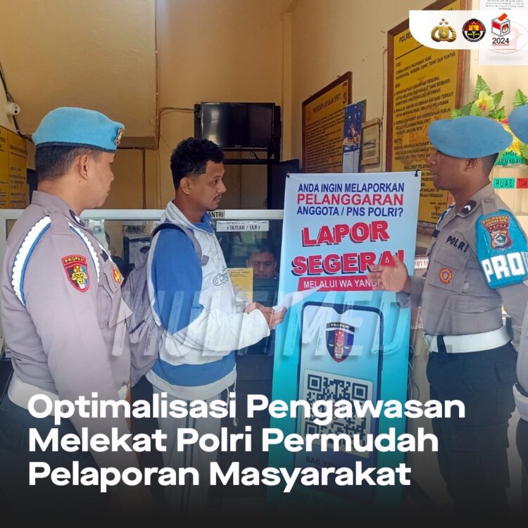 Itwasum Polri, Divisi Propam Polri, serta Biro Wassidik Bareskrim Polri menghadirkan sejumlah aplikasi terintegrasi di antaranya yakni Dumas Presisi, WhatsApp Yanduan, dan E-Wasidik. Melalui aplikasi ini, masyarakat dimudahkan untuk membuat laporan pengaduan tanpa datang ke kantor Polisi.